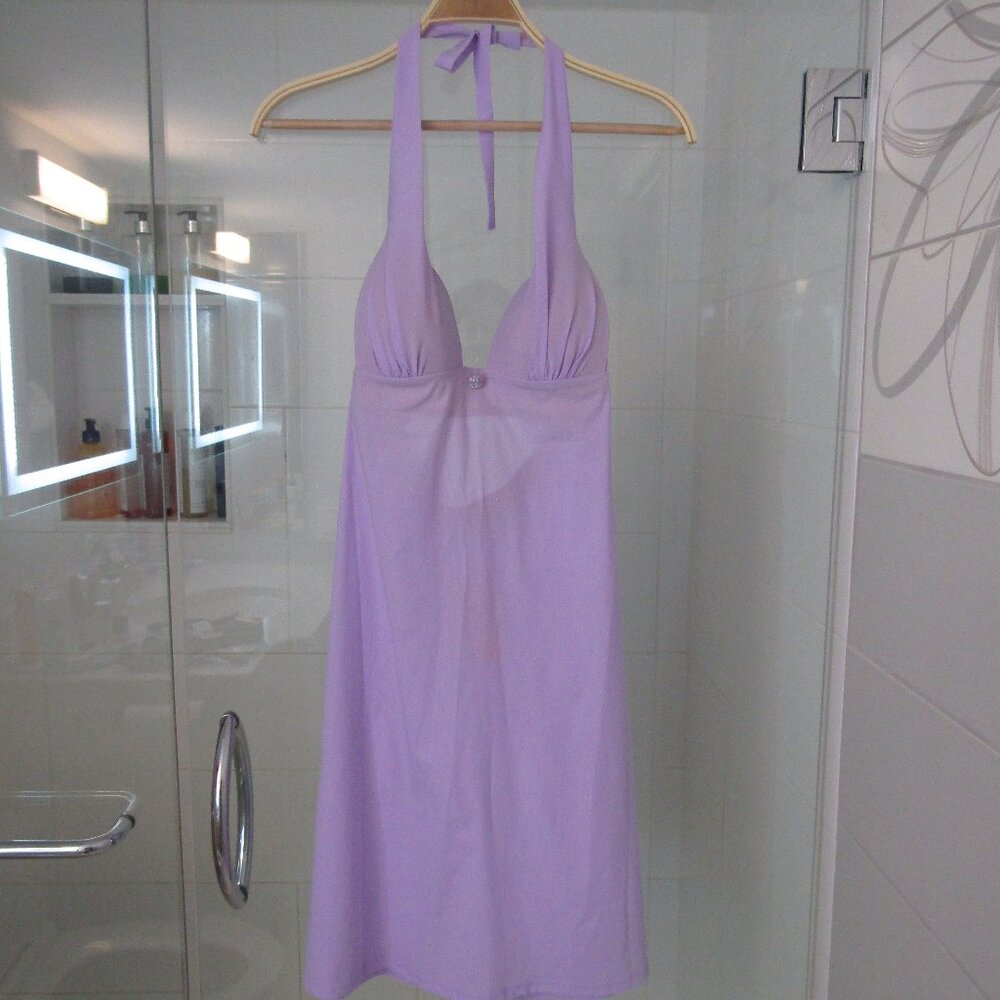 LISE CHARMEL Lavender Purple Halter Beach Dress---Medium. NWT's